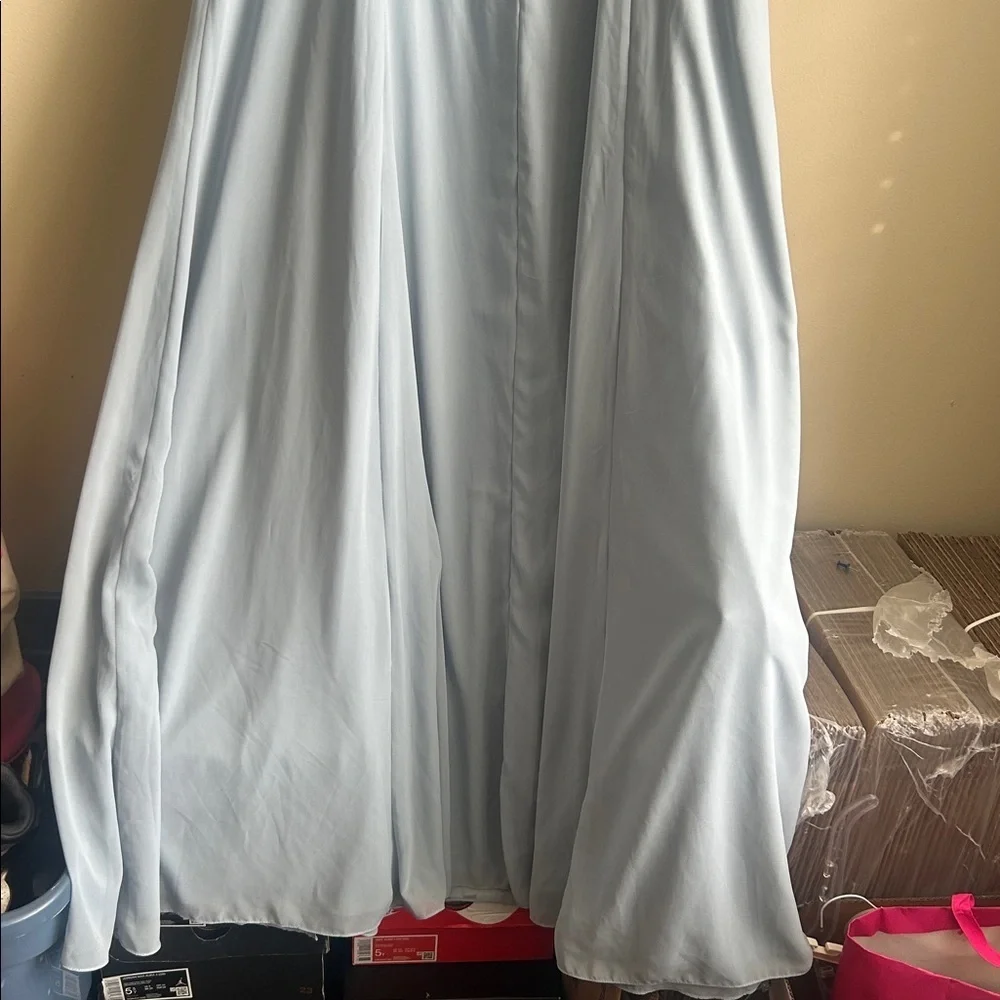 CELEBRATE DB STUDIO Cold-Shoulder Long Chiffon Dress STYLE# F20365 size 14 NWT - Picture 7 of 9